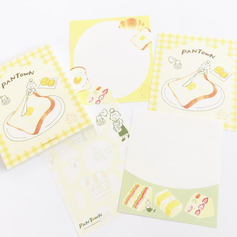 Memo Pad Sliced Bread 100 Sheets 80x90mm 4-Design Memo Block - Scop