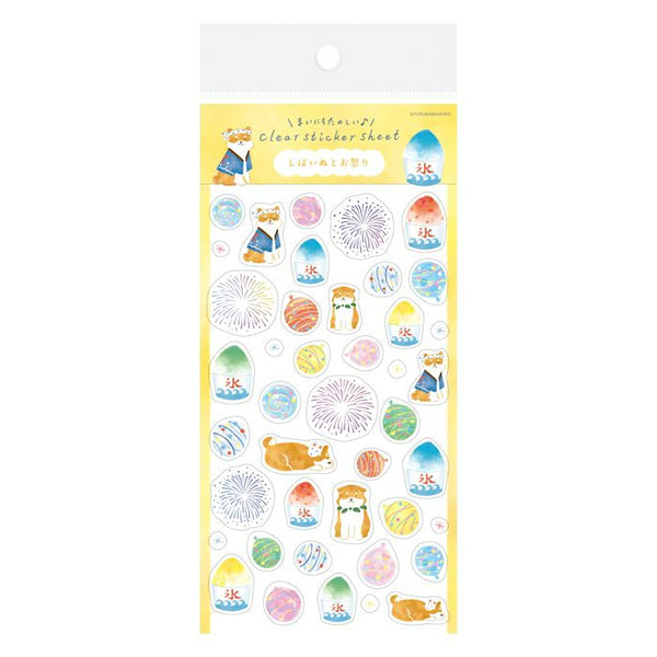 Clear Sticker Sheet - Shiba Inu and Festival
