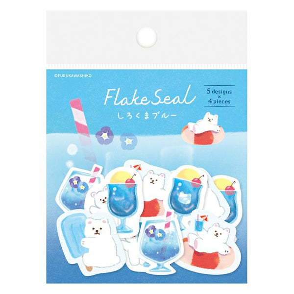 Washi Flake Sticker – Polar Bear Blue