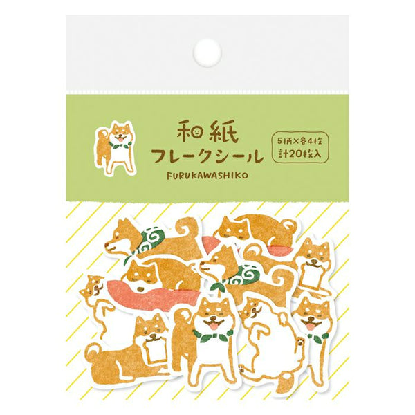 Washi Flake Sticker – Shiba Inu
