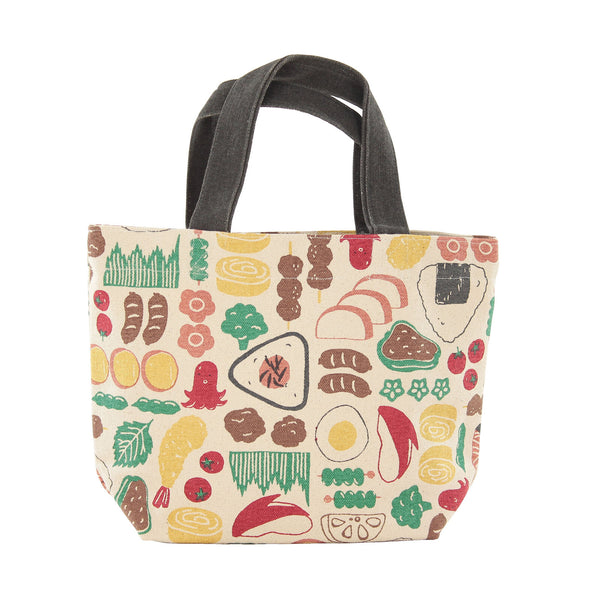 Japanese Mini Tote Bag Lunch Bag 30x20cm 100% Cotton Steamed