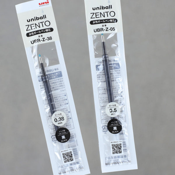 Uni-Ball ZENTO Gel Pen Refill 0.5/0.38mm UBRZ05 UBRZ38 Black