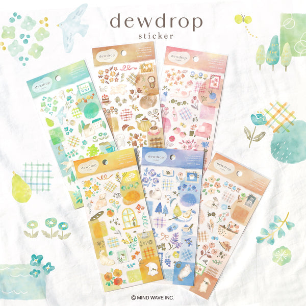 Mind Wave Sticker Dewdrop with Gold Hot Stamping