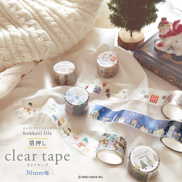 Mind Wave Clear Foil Tape Hokkori Life 30mmx3m Winter Christmas Wahi Tape